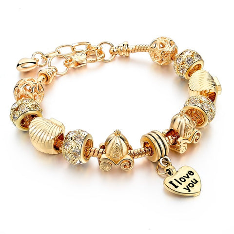 Image of Luxury Crystal Heart/Charm Gold Bracelets For Women fashionable Jewelry - I'LL TAKE THIS