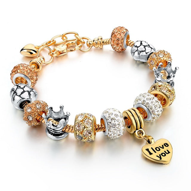 Luxury Crystal Heart/Charm Gold Bracelets For Women fashionable Jewelry - I'LL TAKE THIS