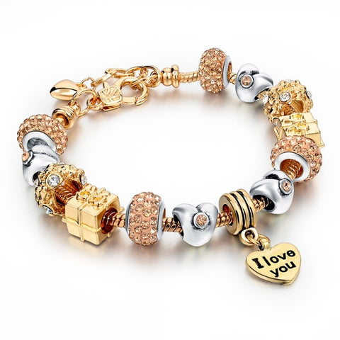 Image of Luxury Crystal Heart/Charm Gold Bracelets For Women fashionable Jewelry - I'LL TAKE THIS