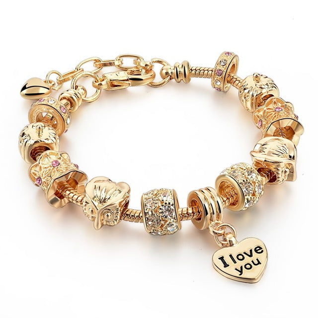 Luxury Crystal Heart/Charm Gold Bracelets For Women fashionable Jewelry - I'LL TAKE THIS