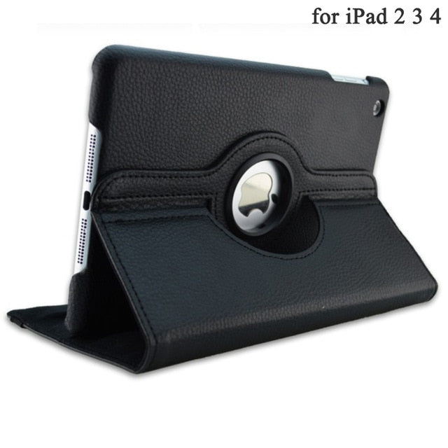 Apple iPad 360° Rotating Cases - 10 Colors suit iPad 2,3,4,5,7,8 - Mini, Air + Pro Tablets