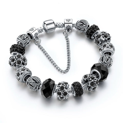 Image of Crystal Beads Bracelets/Bangles Silver Plated Charm Bracelets For Women - I'LL TAKE THIS