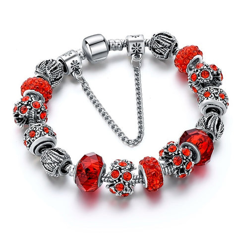 Image of Crystal Beads Bracelets/Bangles Silver Plated Charm Bracelets For Women - I'LL TAKE THIS