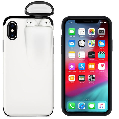 Image of Apple iPhone Protective Case with AirPod Capsule - iPhone 11 Pro Max XR XS Max 6 6s 7 8 Plus