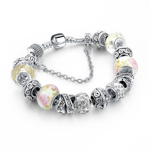 Image of Crystal Beads Bracelets/Bangles Silver Plated Charm Bracelets For Women - I'LL TAKE THIS