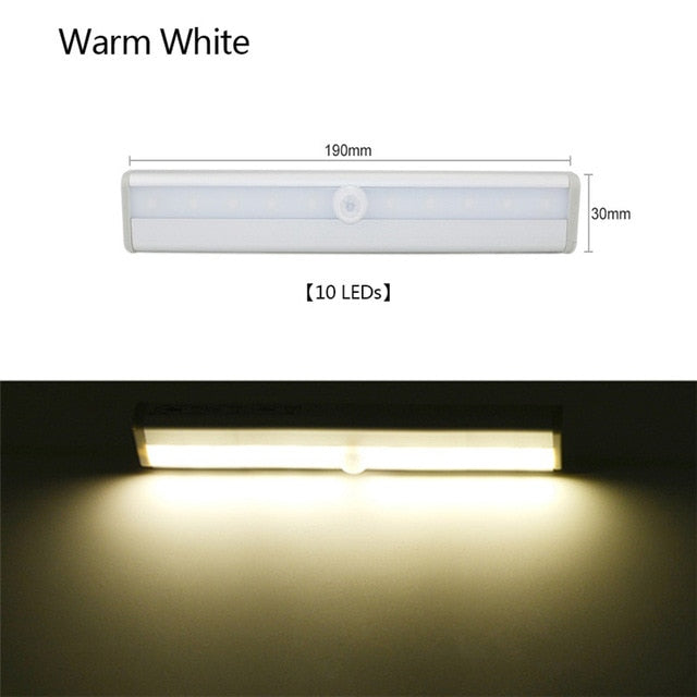 10 LED Wireless USB Rechargeable Motion Sensor Cabinet Light Under Counter Closet Lighting Magnetic Stick on Night Light Bar|Under Cabinet Lights| |  - AliExpress - I'LL TAKE THIS