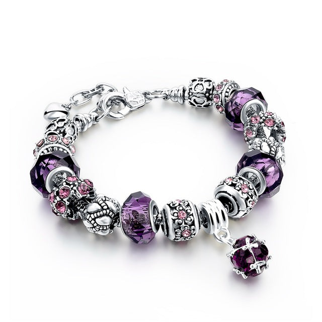 Crystal Beads Bracelets/Bangles Silver Plated Charm Bracelets For Women - I'LL TAKE THIS