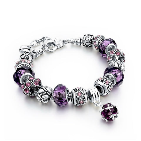 Image of Crystal Beads Bracelets/Bangles Silver Plated Charm Bracelets For Women - I'LL TAKE THIS