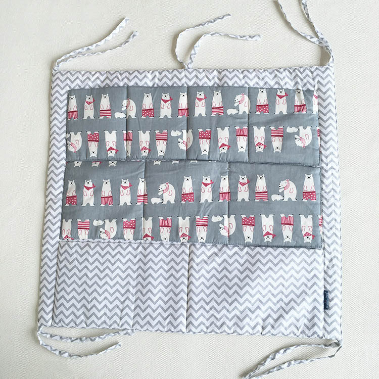 Baby Cot Bed Hanging Storage Bag Organizer. Toy Diaper Pocket for Crib Bedding Set - Size 60 x 50cm / 23.6"  x 19.7" - I'LL TAKE THIS
