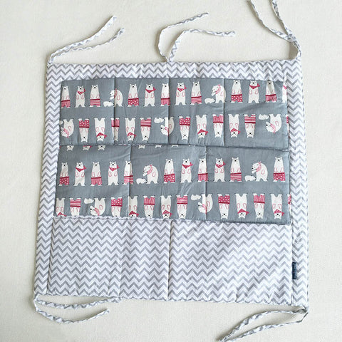 Image of Baby Cot Bed Hanging Storage Bag Organizer. Toy Diaper Pocket for Crib Bedding Set - Size 60 x 50cm / 23.6"  x 19.7" - I'LL TAKE THIS