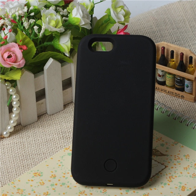 iPhone Luminous Selfie Light LED Cases Suits - X XS MAX XR 8 7 Selfie Light 11 Pro Shock Proof Phone Case