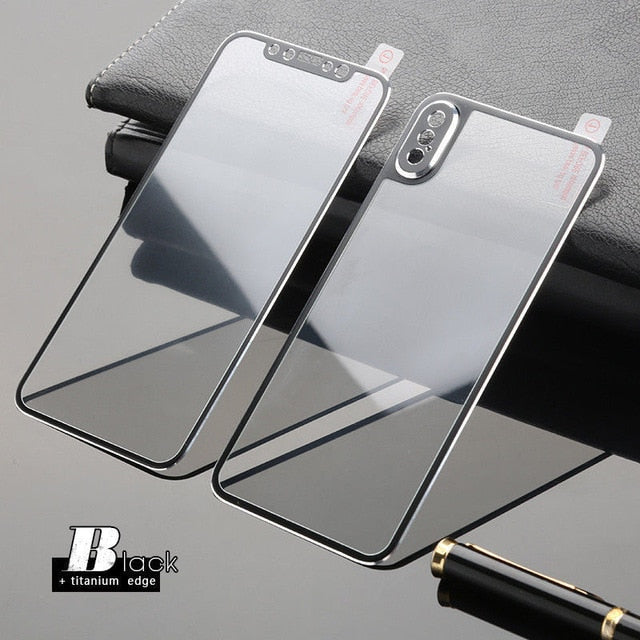 Premium Front and Back Screen Protector For iPhone X - Full Body Cover Toughened Tempered Glass