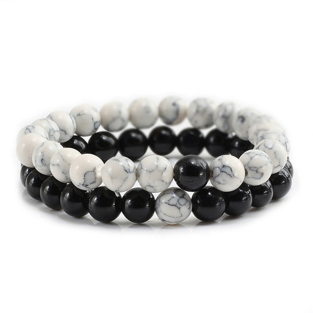 Distance Chakra Bracelet for Couple bracelets Missing piece bracelet Yin yang 2Pcs/Set - I'LL TAKE THIS