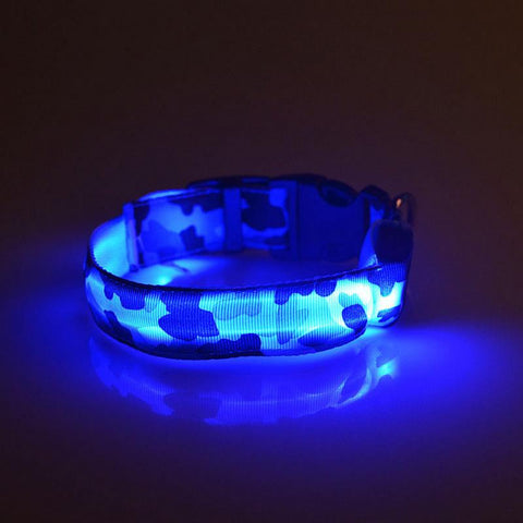 Image of LED Light-up Dog Collars Camouflage Print -  Flashing or Glow In The Dark LED Nylon Pet Collar - I'LL TAKE THIS