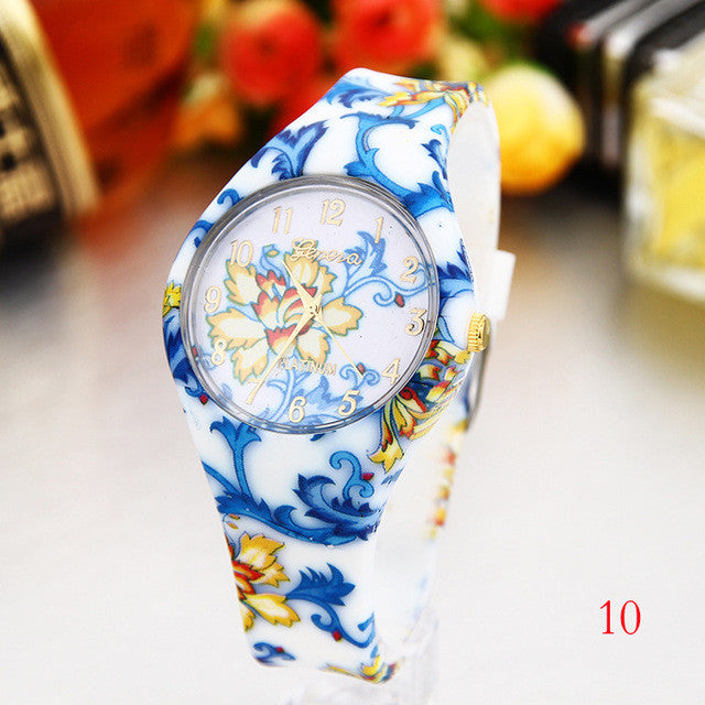 Women's Silicone Printed Designer style Rubber Band Watch - Analog Fashion wristwatch - I'LL TAKE THIS