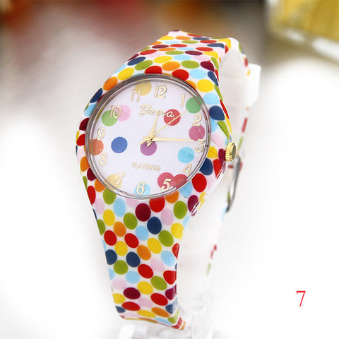 Image of Women's Silicone Printed Designer style Rubber Band Watch - Analog Fashion wristwatch - I'LL TAKE THIS