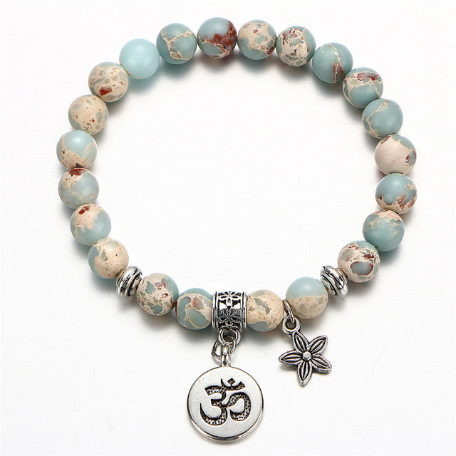Vintage Yoga Strand Bracelets' - Natural Stone Handmade Unisex Wristband Beads - I'LL TAKE THIS