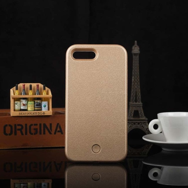 iPhone Luminous Selfie Light LED Cases Suits - X XS MAX XR 8 7 Selfie Light 11 Pro Shock Proof Phone Case