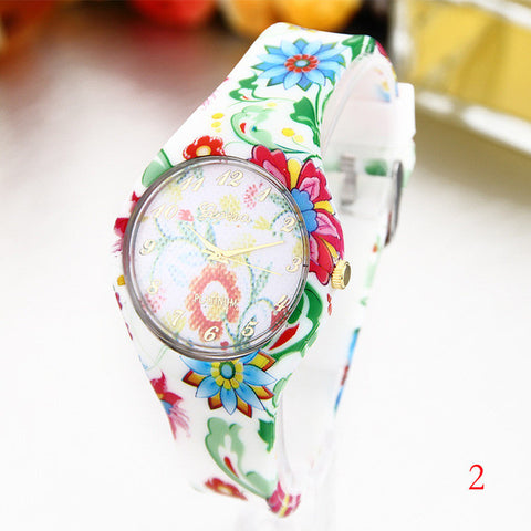 Image of Women's Silicone Printed Designer style Rubber Band Watch - Analog Fashion wristwatch - I'LL TAKE THIS
