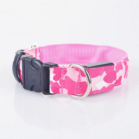 Image of LED Light-up Dog Collars Camouflage Print -  Flashing or Glow In The Dark LED Nylon Pet Collar - I'LL TAKE THIS