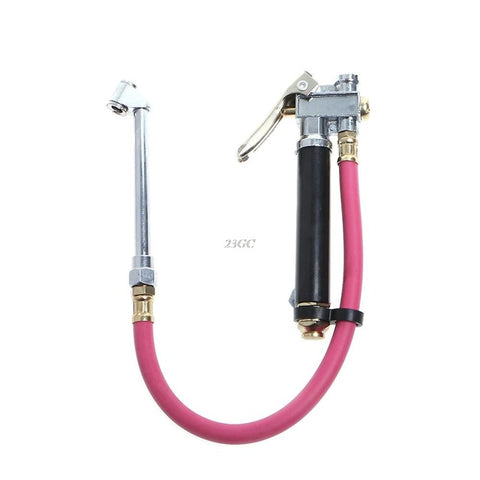 Image of Air Tire Pressure Filler Dual Chuck Inflator Car Gauge 12" Compressor Hose - I'LL TAKE THIS