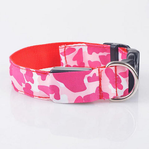 Image of LED Light-up Dog Collars Camouflage Print -  Flashing or Glow In The Dark LED Nylon Pet Collar - I'LL TAKE THIS