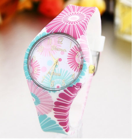 Image of Women's Silicone Printed Designer style Rubber Band Watch - Analog Fashion wristwatch - I'LL TAKE THIS