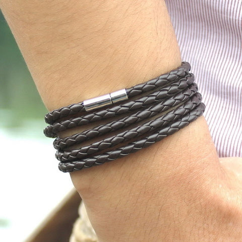 Image of Vegan Leather Bracelet - 5 Laps , Unisex Bracelet, Choose from 10 Color options - I'LL TAKE THIS