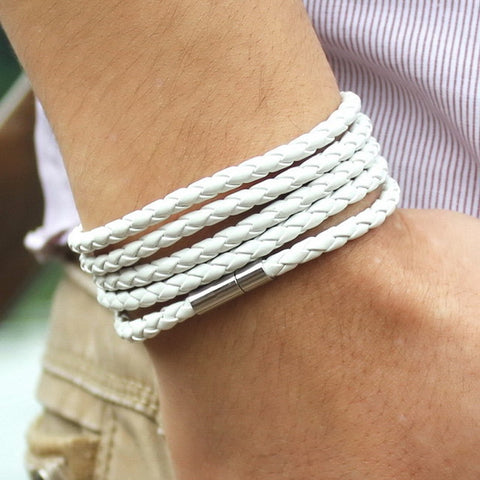 Image of Vegan Leather Bracelet - 5 Laps , Unisex Bracelet, Choose from 10 Color options - I'LL TAKE THIS