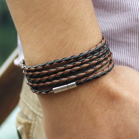 Image of Vegan Leather Bracelet - 5 Laps , Unisex Bracelet, Choose from 10 Color options - I'LL TAKE THIS