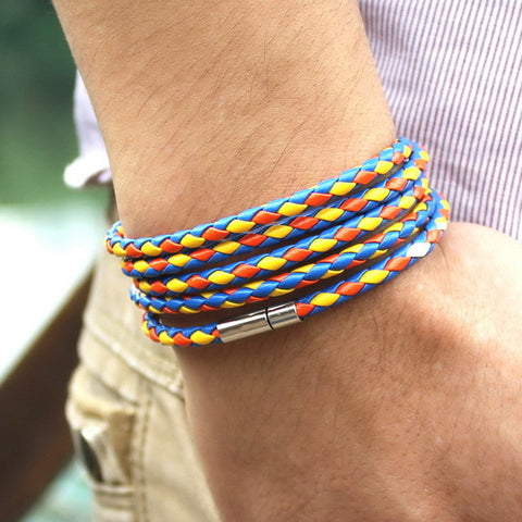 Image of Vegan Leather Bracelet - 5 Laps , Unisex Bracelet, Choose from 10 Color options - I'LL TAKE THIS