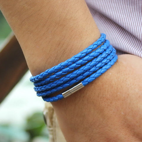 Image of Vegan Leather Bracelet - 5 Laps , Unisex Bracelet, Choose from 10 Color options - I'LL TAKE THIS