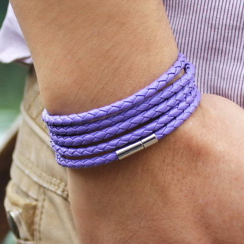 Image of Vegan Leather Bracelet - 5 Laps , Unisex Bracelet, Choose from 10 Color options - I'LL TAKE THIS