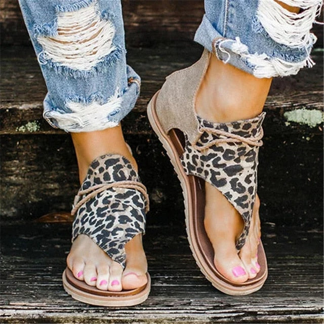 Handmade Hemp Sandals - 7 Colors including Leopard Print ideal Summer Shoes Women's Flip flops