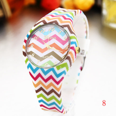 Image of Women's Silicone Printed Designer style Rubber Band Watch - Analog Fashion wristwatch - I'LL TAKE THIS