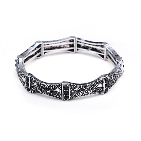 Image of Antique gold silver bracelet cuff bangles stretch bracelet retro vintage jewelry accessories - I'LL TAKE THIS