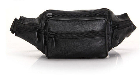 Image of Bum Bag for Men & Women in Leather Oil Wax for Travel, Riding, Hip Bum Belt Pouch - I'LL TAKE THIS