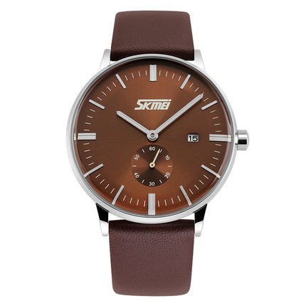 Male fashion Classic Luxury Watches quartz movement watch with Genuine leather band. - I'LL TAKE THIS