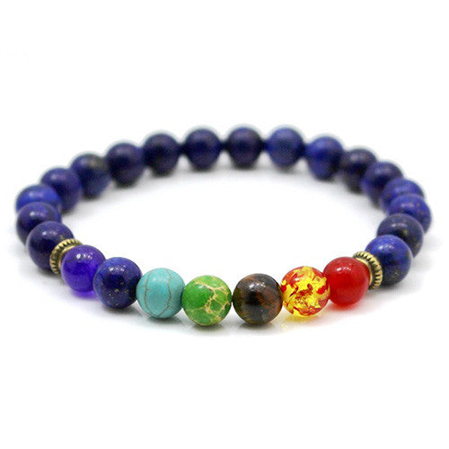 7 Chakra Bracelet Black Lava Healing Balance Beads Reiki Buddha Prayer Natural Stone Yoga Bracelets - I'LL TAKE THIS