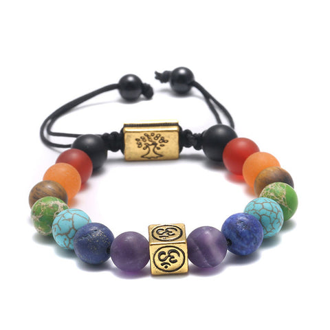 Image of Handmade Tibetan Bracelets, Life Tree 7 Chakra Beads Reiki Buddha Prayer Natural Stone Yoga Bracelet - I'LL TAKE THIS