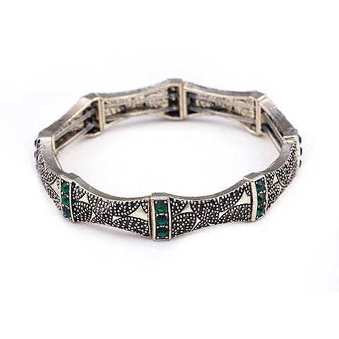 Image of Antique gold silver bracelet cuff bangles stretch bracelet retro vintage jewelry accessories - I'LL TAKE THIS