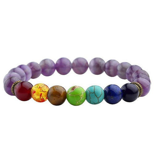 7 Chakra Bracelet Black Lava Healing Balance Beads Reiki Buddha Prayer Natural Stone Yoga Bracelets - I'LL TAKE THIS