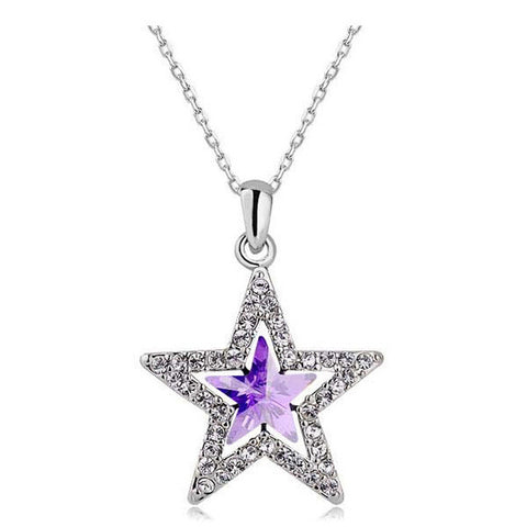Image of Crystal Star Pendant + Necklace - 6 Colors, Great fashion jewelry ⭐ - I'LL TAKE THIS