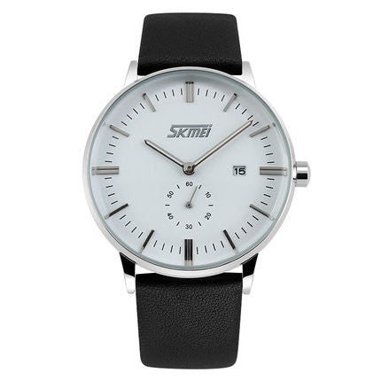 Image of Male fashion Classic Luxury Watches quartz movement watch with Genuine leather band. - I'LL TAKE THIS