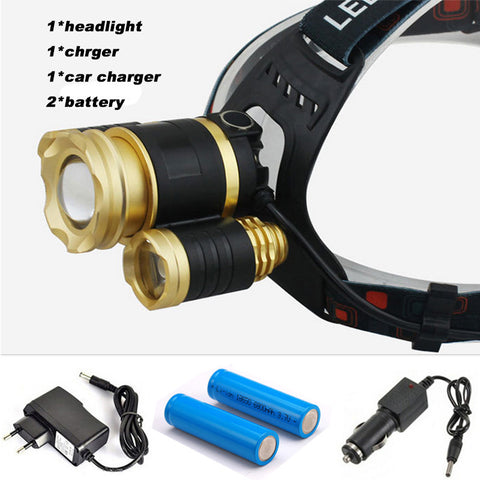 Image of π£ Headlamp Zoomable Ultra High 10000 Lumens Headlight 3 * LED CREE XM-L T6 - I'LL TAKE THIS