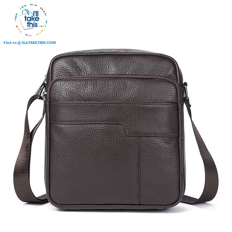 Cowhide leather Manbag/Messenger Bag ideal Shoulder bag to pack your Tech Gear - Black or Brown - I'LL TAKE THIS