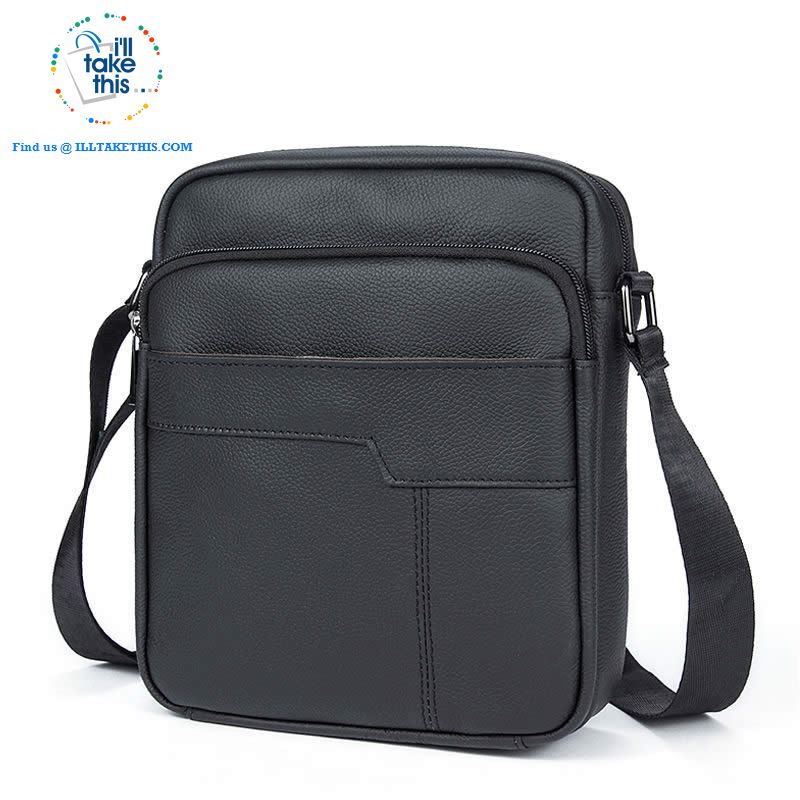 Cowhide leather Manbag/Messenger Bag ideal Shoulder bag to pack your Tech Gear - Black or Brown - I'LL TAKE THIS