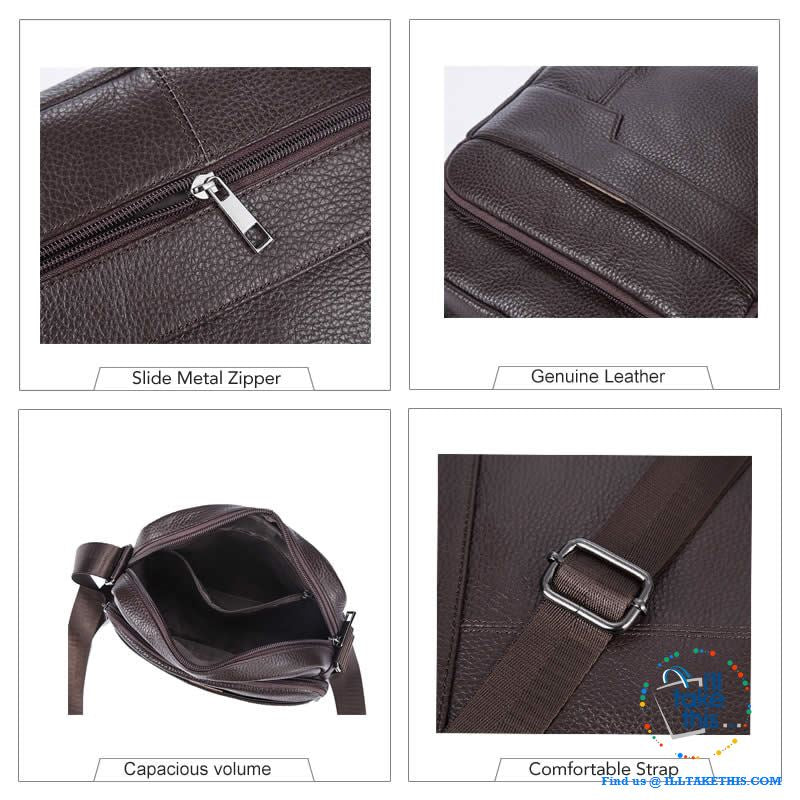 Cowhide leather Manbag/Messenger Bag ideal Shoulder bag to pack your Tech Gear - Black or Brown - I'LL TAKE THIS