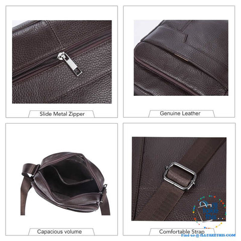 Image of Cowhide leather Manbag/Messenger Bag ideal Shoulder bag to pack your Tech Gear - Black or Brown - I'LL TAKE THIS
