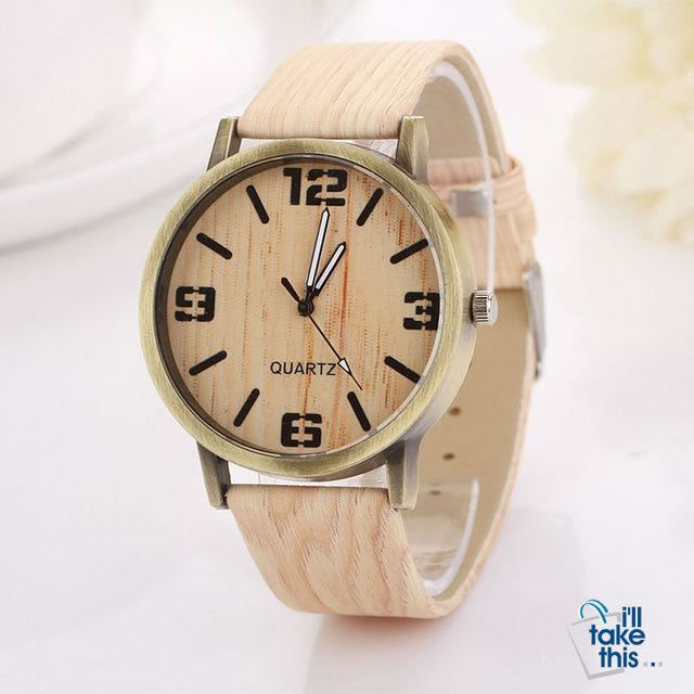 Vintage Wood Grain Luxury Watches - Women Fashion Watch with Quartz movements - I'LL TAKE THIS